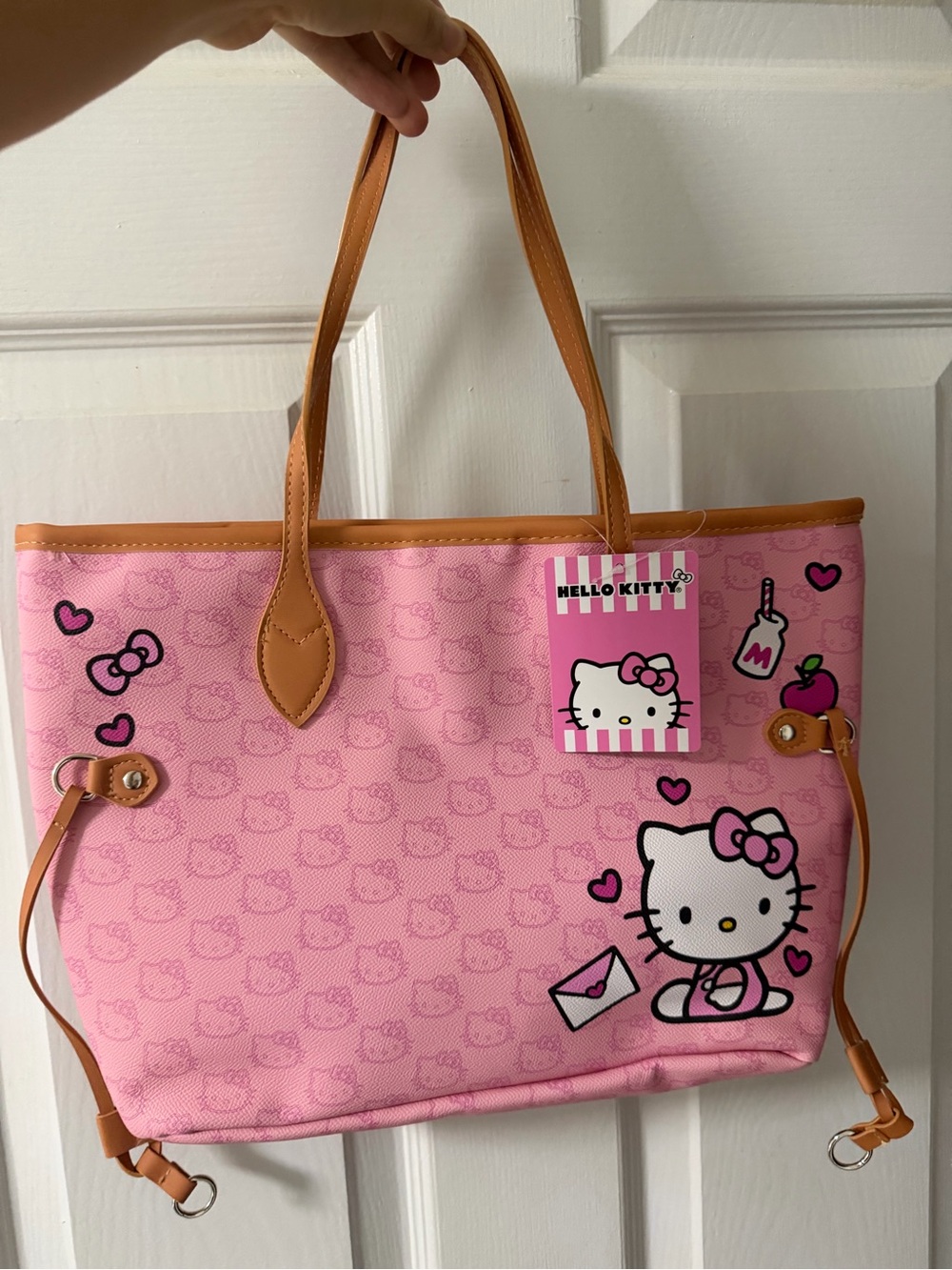 Hello kitty pink tote bag viral